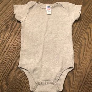 Royal Apparel - gray baby onesie - 3-6 months